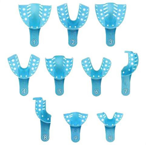 BLU-TRAY Perforated Impression Trays Upper Lower All sizes 12pcs/Bag